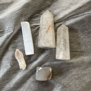 Tourmalinated & Clear Quartz Crystals